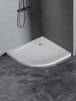 New Trendy MILD SATIN – brodzik 90x90x4,5, Biały (B-0643)