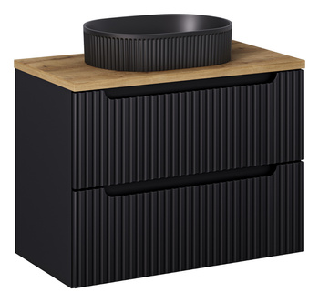 Zestaw mebli łazienkowych Nova Black 80cm z blatem i umywalką nablatową Beyond – SET-NOB B OAK 80CM S UN BEYOND 5 BM