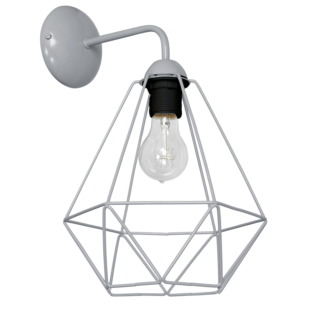 Kinkiet Basket 1xE27 Szary