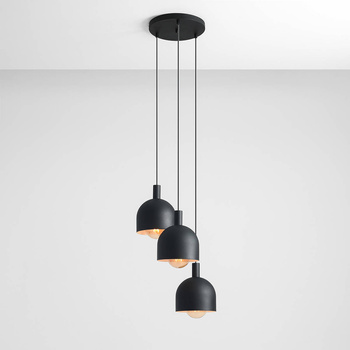 LAMPA WISZĄCA BERYL 3 BLACK NA KOLE