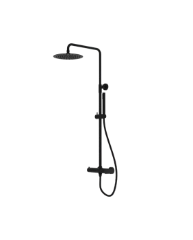 Natynkowy zestaw prysznicowy z deszczownicą Spark Matt Black