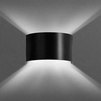 Czarna lampa ścienna kinkiet półokrągły góra i dół 60W 950/2 FOLD