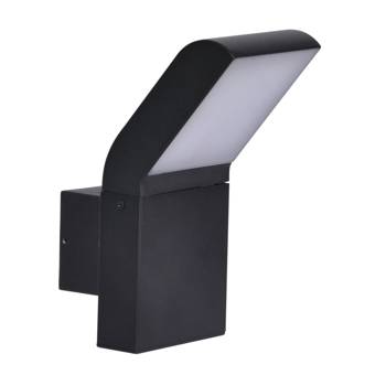 Czarna, nowoczesna, ogrodowa lampa elewacyjna LED K-8146 z serii VIDAR