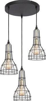 Dekoracyjna lampa wisząca okrągła 3xE27 metal czarny LONG 2230 TK Lighting