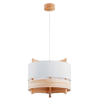 Drewniana lampa GALDI DUET 61296 z abażurem