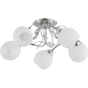 Elegancka 5-punktowa lampa sufitowa LIVIA 21525 SREBRNA