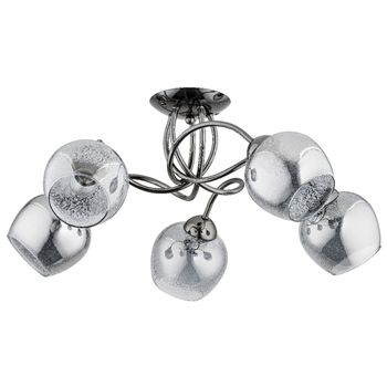 Elegancka lampa INFINITY 27195 z dużymi kloszami SREBRNA