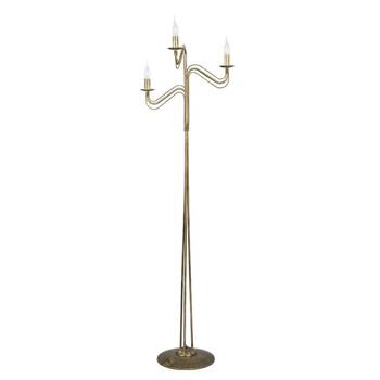 Elegancka złota lampa podłogowa klasyczny świecznik 3x40W 170/LP3 TORI LP3