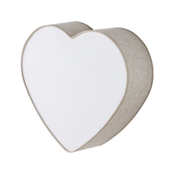 Kinkiet dekoracyjny kształt serca biały/beżowy 2x15W HEART 757