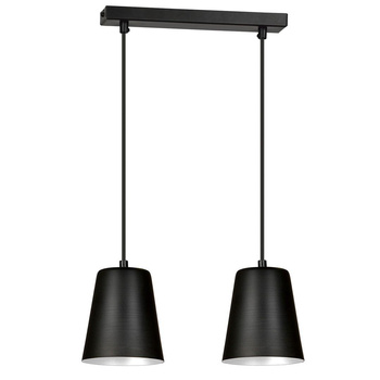 Lampa 2-punktowa czarna środek biały 60W E27 40cm 396/2 MILARGO 2