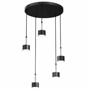 Lampa wisząca ARENA BLACK/SILVER 5xGX53