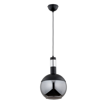 Lampa wisząca z owalnym kloszem BOLSO 61238 SREBRNA