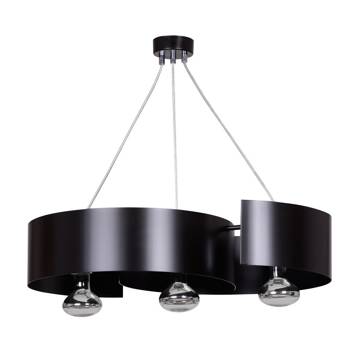 Metalowa lampa do salonu chrom/czarny 3x60W 60cm 284/3 VIXON 3