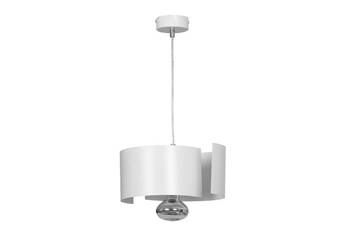 Pojedyncza lampa wisząca nowoczesna chrom/biały metal 60W E27 30cm 306/1 VIXON 1