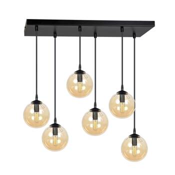 Stylowa lampa wisząca na listwie 6x40W miodowy 713/6 COSMO 6